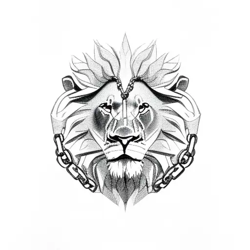 Lion With Chain Around Neck
