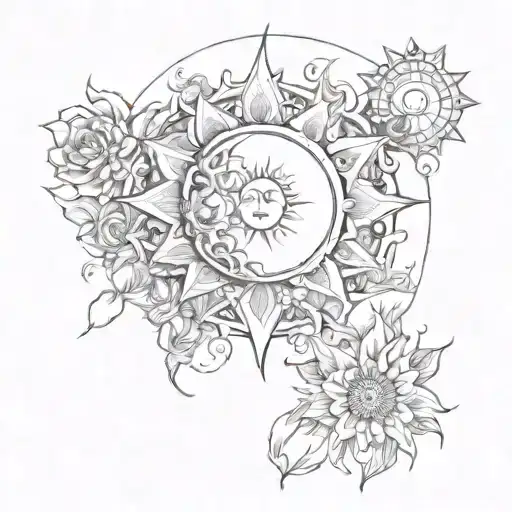 Moon Sun Flower Esoteric End Chest