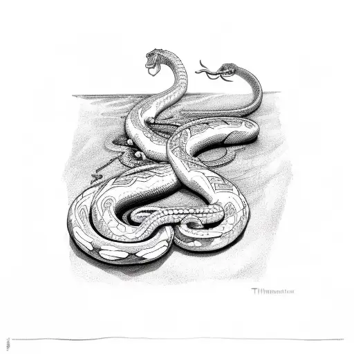 Trident With A Snake Around