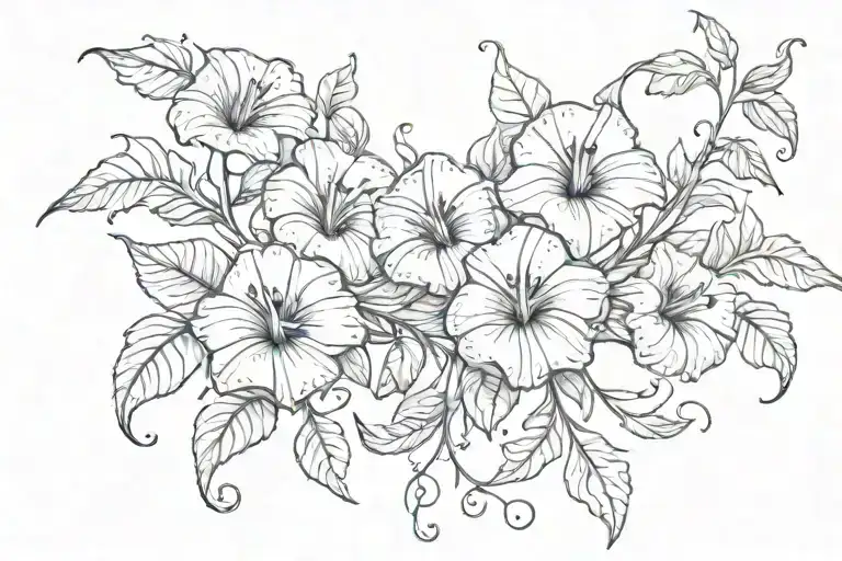 Swirling Morning Glory Vine