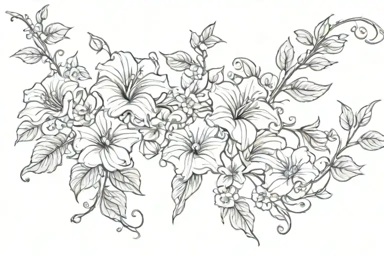 Swirling Morning Glory Vine