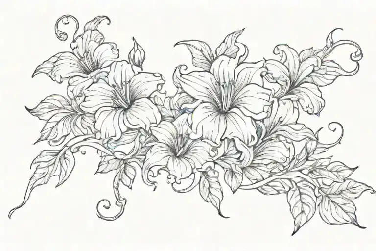 Swirling Morning Glory Vine