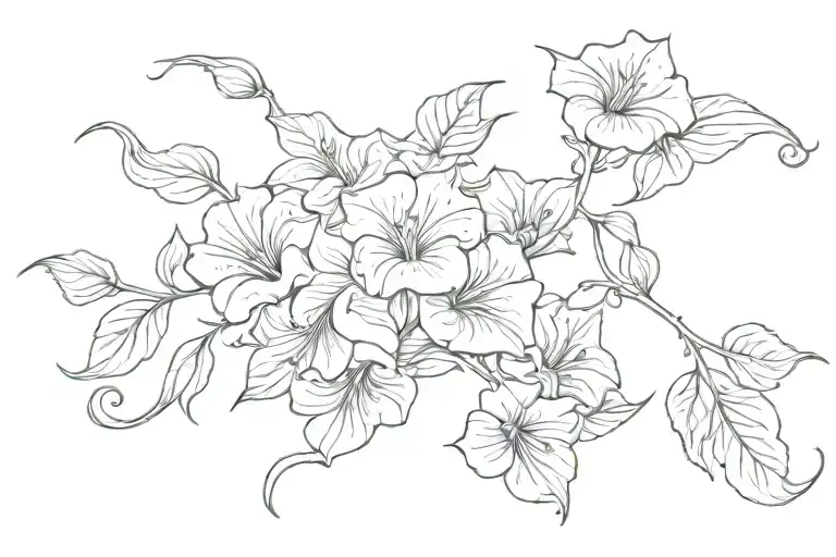 Swirling Morning Glory Vine