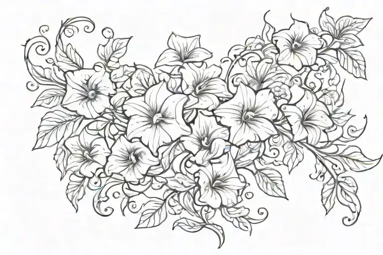 Swirling Morning Glory Vine