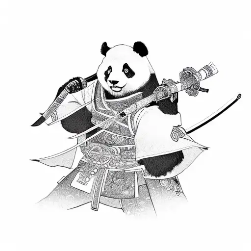Samurai Panda With Katana