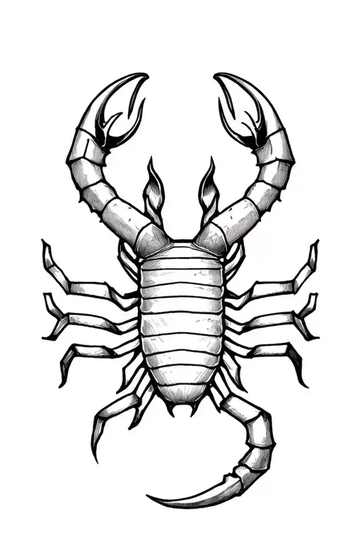 Tattoo Sketch Of The Zodiac Sign Scorpio Zodiac Symbol