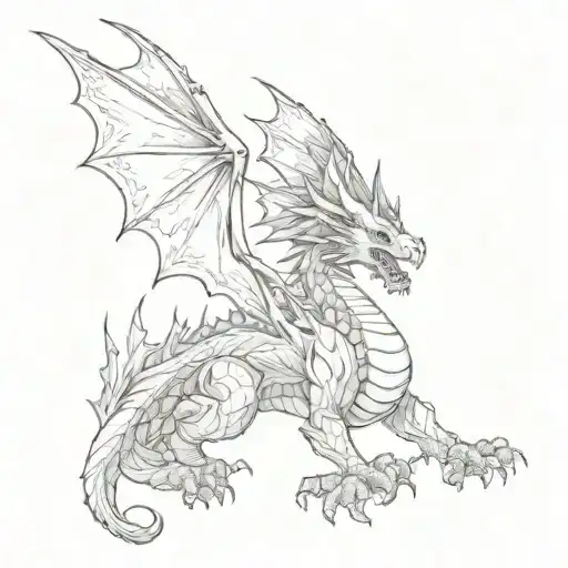 A Tattoo On The Back Dragon