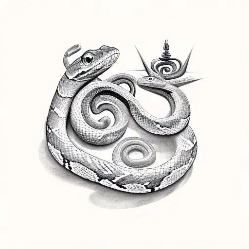 A Snake Worshipping Mahadev