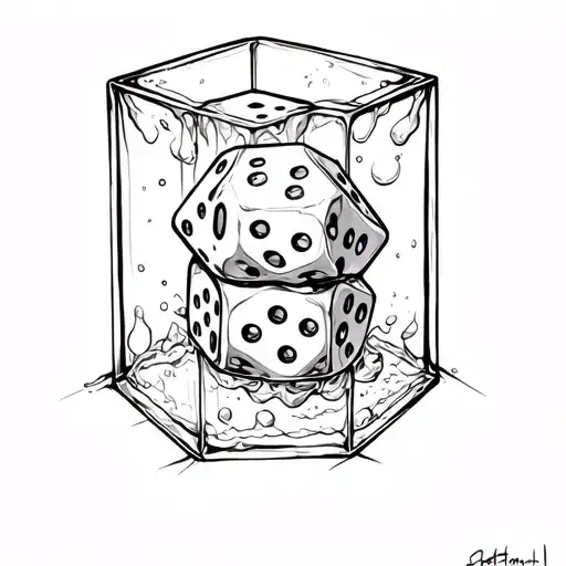 Dice Inside A Gelatinous Cube
