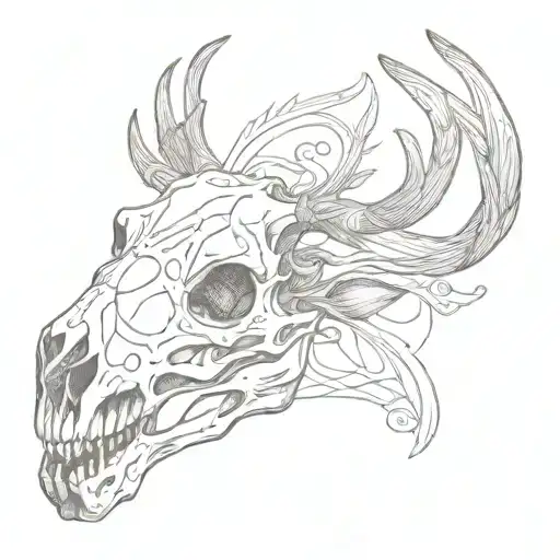 Deer Skull Sketch