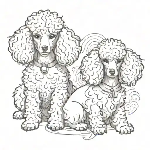 Poodle Dog And Cat Sitting