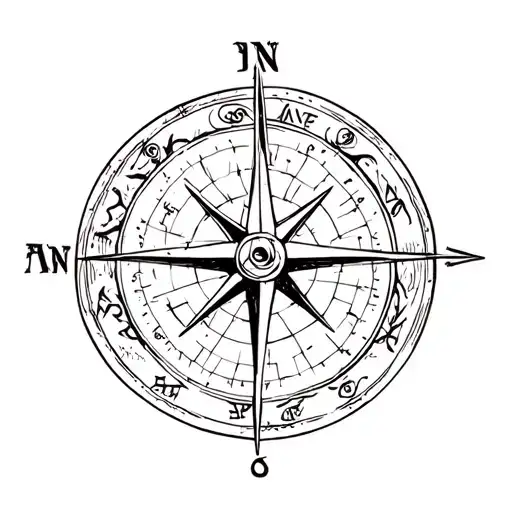 Aries Zodiac Sign And Compass
