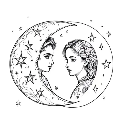 Sun Stars Moon Best Friends