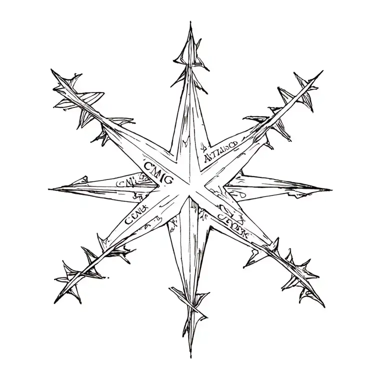 Shooting Star With The Initials Cmcg