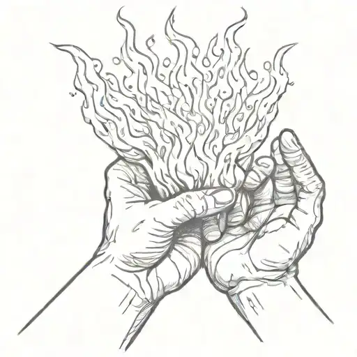 Hands Holding A Fire