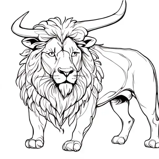 Lion And Bull