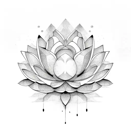 Lotus Flower With Gem