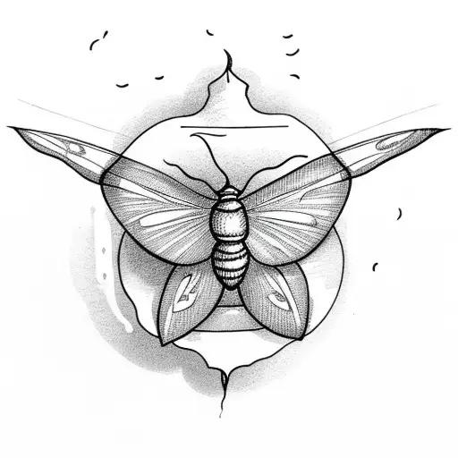 Moth On Fire Above Candle