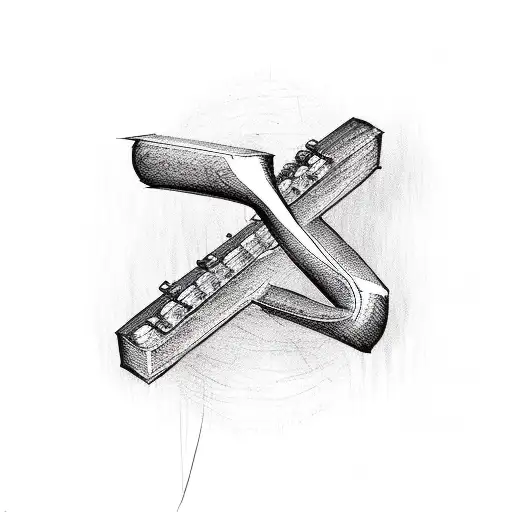 The Letter N Merged With A Guitar