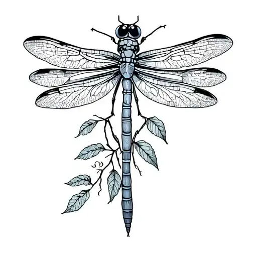 Dragonfly With Wings Made Of Fig Branches
