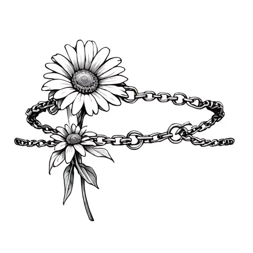 Mourning Band With Daisy Chain Wrapped