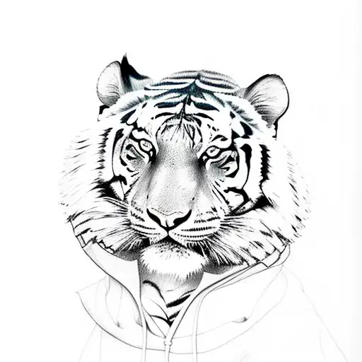 Tiger With Scars Oder Head
