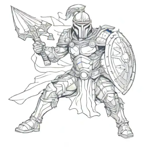 Warrior With Spartan Armor