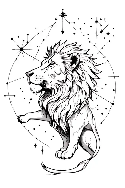 Constellation Lion Virgo