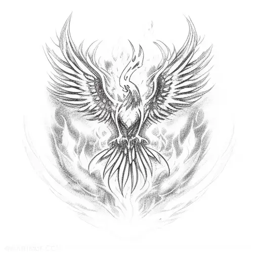 Phoenix Reborn From Ashes And Fire