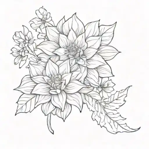 Half Fairy Wing Half Dahlias Flower S