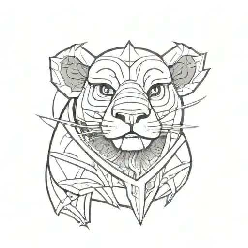 Badgermole From Avatar The Last Airbender Drawn In The Shape Of The Earthbender Symbol