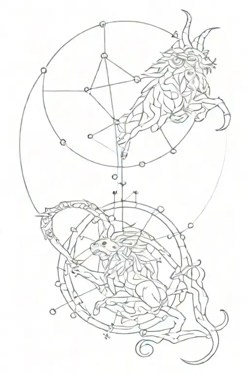 Cancer Leo Capricorn Constellations Intertwined