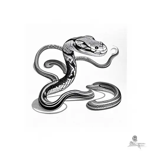 Cobra Snake Looking At Cobra Snake