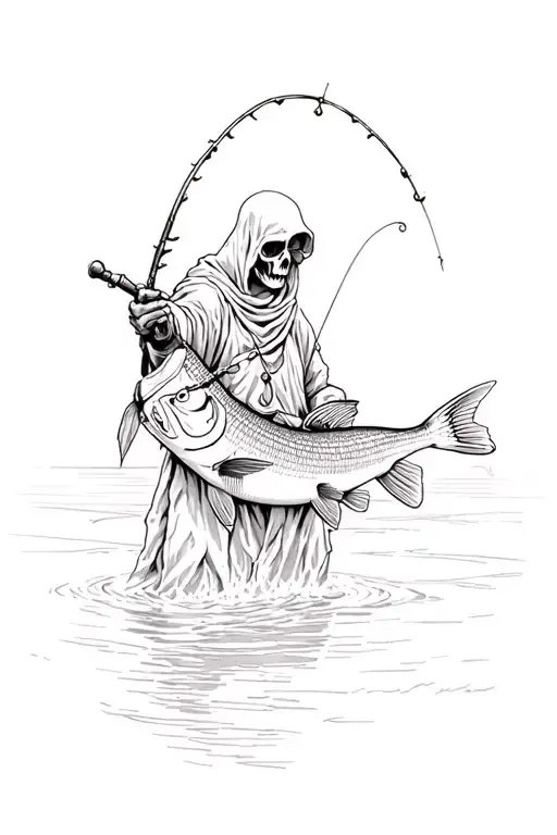 Grim Reaper Fishing For Bass