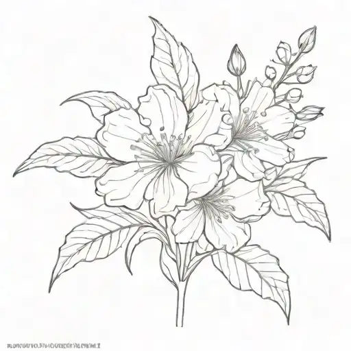 A Delicate Sketch Of The Birth Month Flower With Subtle Shading