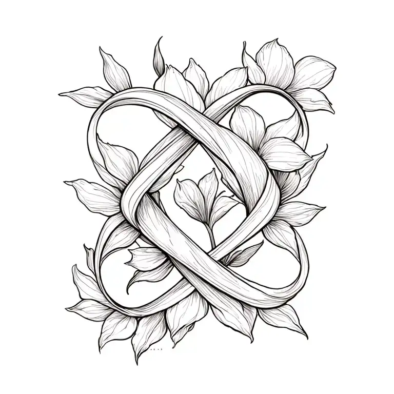 Infinity Sign Integrated In Freesia Flower