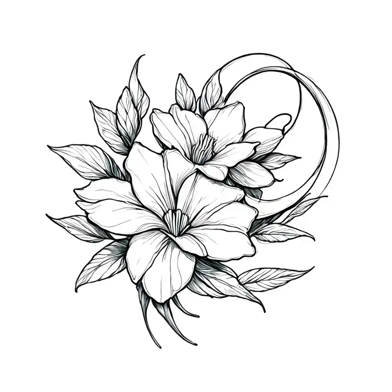 Infinity Sign Integrated In Freesia Flower