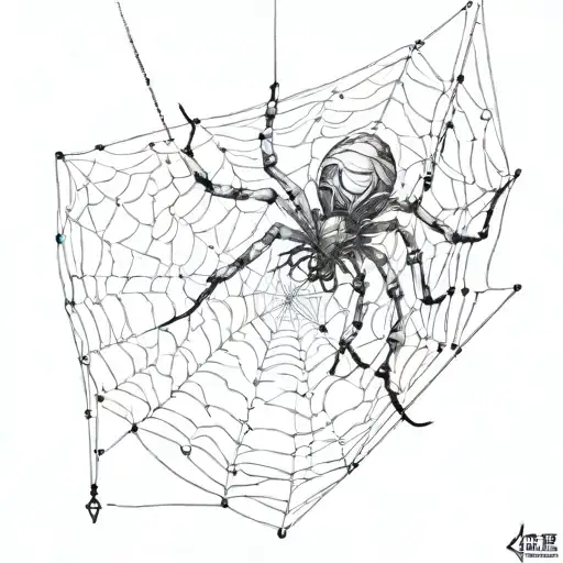 Spider Hanging From Web