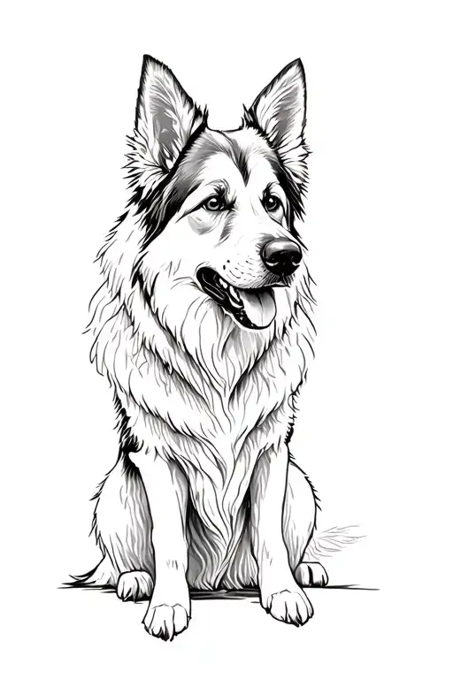 White German Shepherd Dog