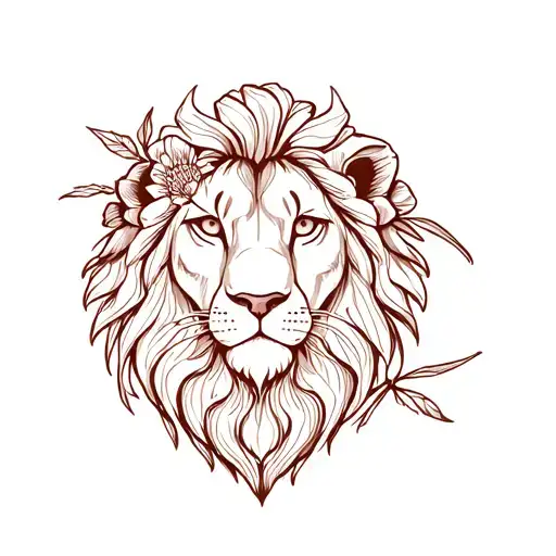 Leo Zodiac Symbol With August Birth Flower
