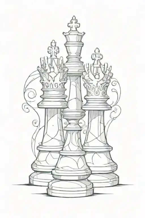 2 King Chess Piece Opposite Of Each Other