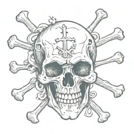 Traditional Skull And Crossbones