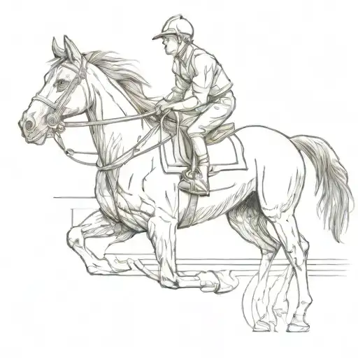 Racehorse With A Dog Jockey