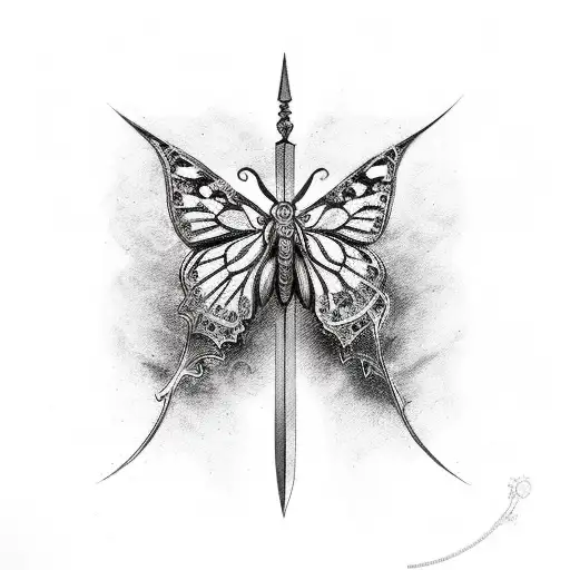 Dagger With Butterfly