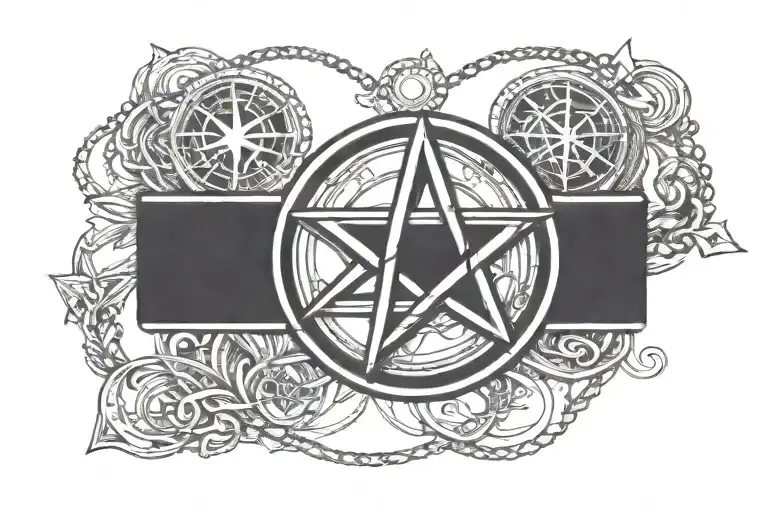 Bracelet With Pentagram On The Wrist