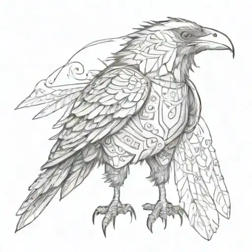 Crow Wearing Medieval Armour
