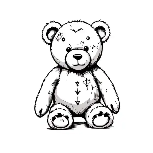 Old Teddy Bear Beat Up