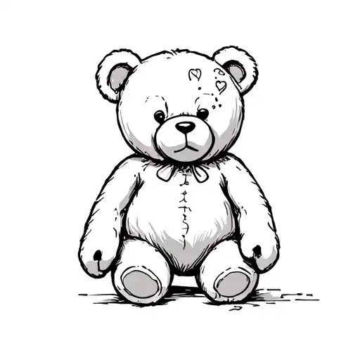 Old Teddy Bear Beat Up