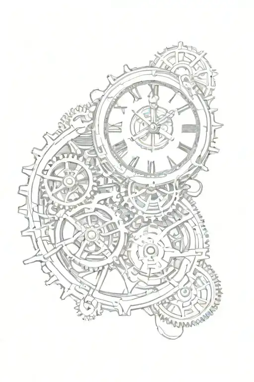 Clock With Intricate Gears
