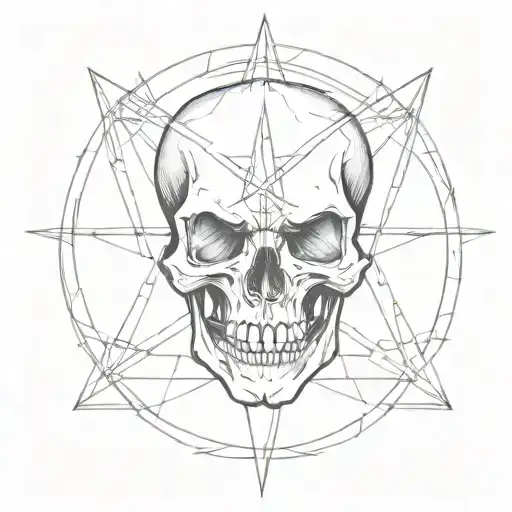 Skull And Pentagram